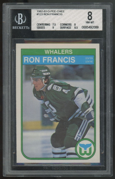 1982-83 O-Pee-Chee Ron Francis RC #123 BGS 8