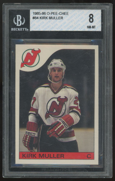 1985-86 O-Pee-Chee Kirk Muller RC #84 BGS 8