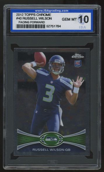 2012 Topps Chrome Russell Wilson RC #40 ISA 10
