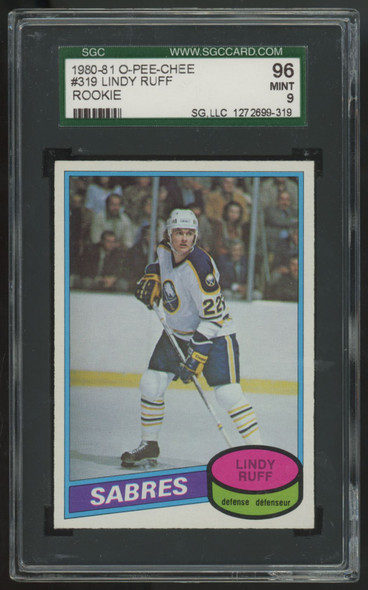 1980-81 O-Pee-Chee Lindy Ruff RC #319 SGC 9