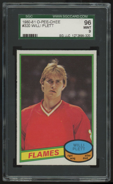 1980-81 O-Pee-Chee Willi Plett #320 SGC 9