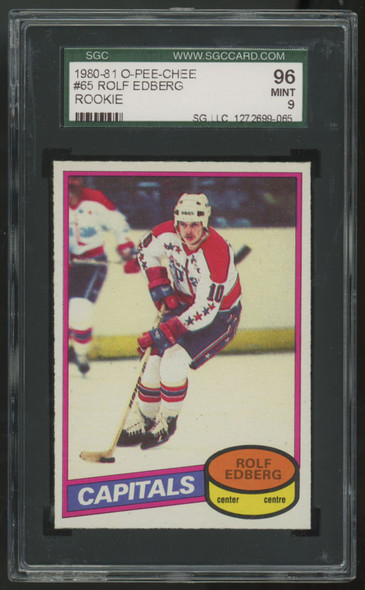 1980-81 O-Pee-Chee Rolf Edberg RC #65 SGC 9