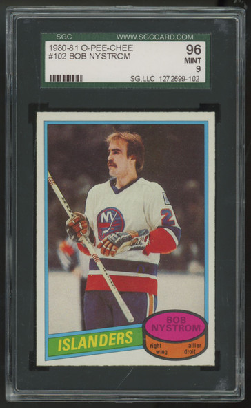 1980-81 O-Pee-Chee Bob Nystrom #102 SGC 9