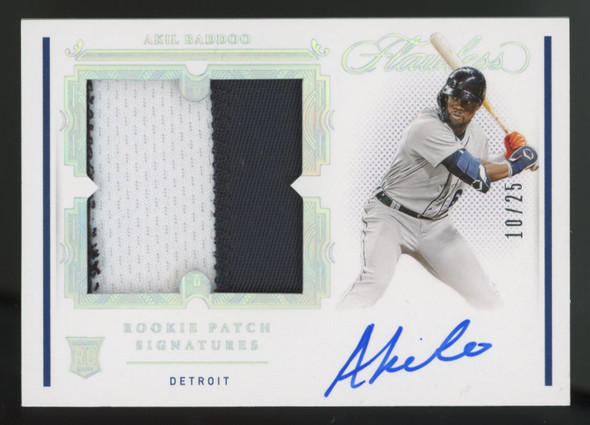 2021 Panini Flawless Akil Baddoo RC Patch Auto RPA /25 #RPS-AB