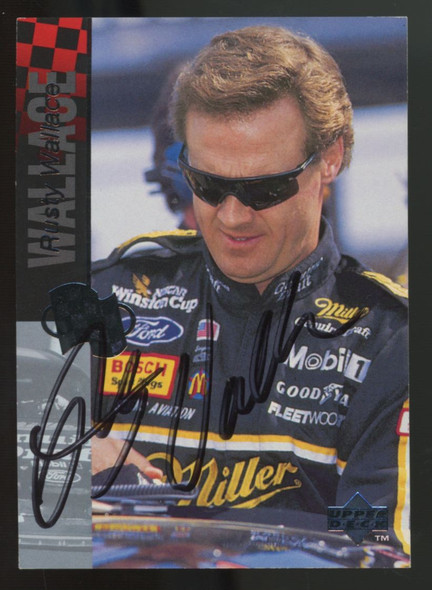1995 UD Series Two Motorsports Rusty Wallace Auto With COA