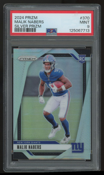 2024 Panini Prizm Malik Nabers RC Silver #370 PSA 9