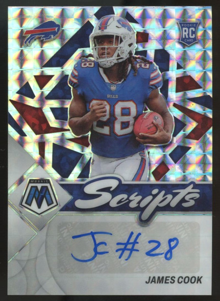 2022 Panini Mosaic James Cook RC Scripts Auto #RS-JC