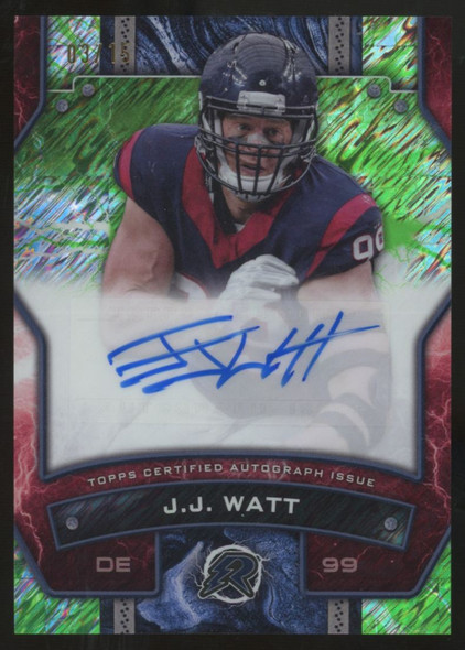 2024 Topps Resurgence J.J. Watt Lime Green Auto /15 #RS-JJW