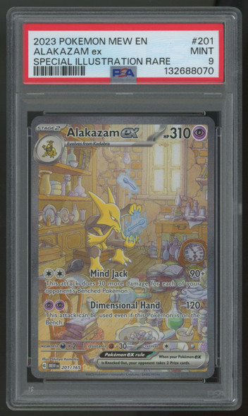 2023 Pokemon Alakazam ex 151 Special Illustration Rare #201 PSA 9 (B)