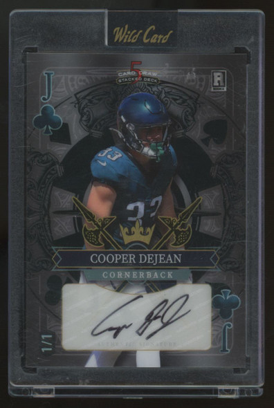 2024 Wild Card 5 Card Stack Cooper DeJean RC Black Jack Of Clubs Auto 1/1
