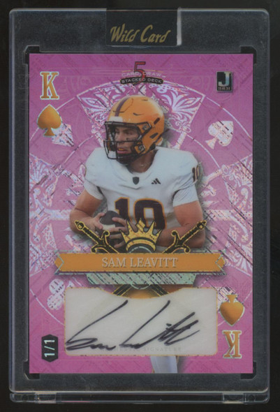 2024 Wild Card 5 Card Draw Sam Leavitt Pink King Of Spades Auto 1/1 #SDHS-SLA