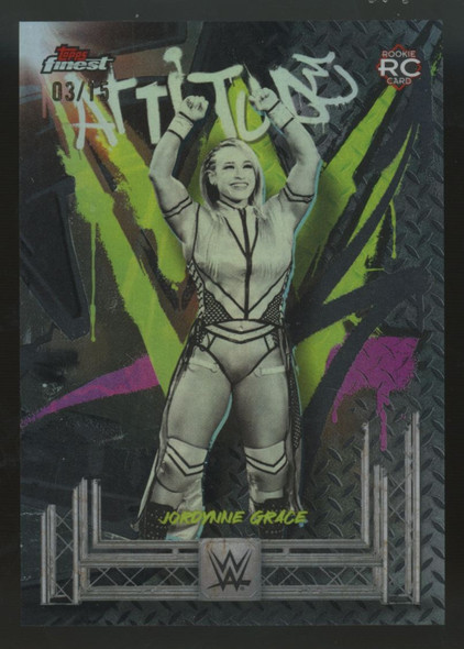 2025 Topps Finest WWE Jordynne Grace RC Rare Black Refractor /15 #289