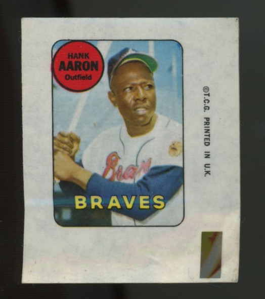 1969 Topps Decal Hank Aaron EX
