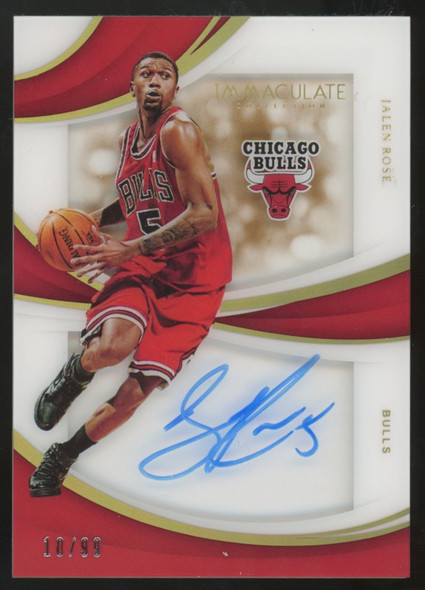 2018-19 Panini Immaculate Jalen Rose Shadowbox Signatures Auto /99 #SS-JRS