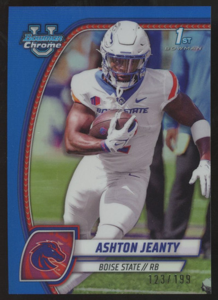 2024 Bowman Chrome University Ashton Jeanty 1st Blue Refractor /199 #17