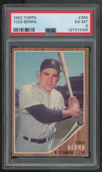 1962 Topps Yogi Berra #360 PSA 6 *105