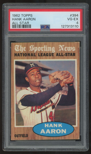 1962 Topps Hank Aaron All Star #394 PSA 4 *110