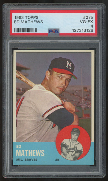 1963 Topps Ed Mathews #275 PSA 4 *128