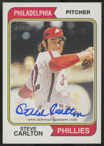 2023 Topps Heritage Steve Carlton 1974 Real One Auto #74RO-SC