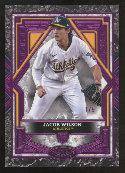2025 Topps Tier One Jacob Wilson RC Pink Foil /5 #85