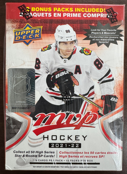 2021/22 Upper Deck MVP Hockey Blaster Box Factory Sealed