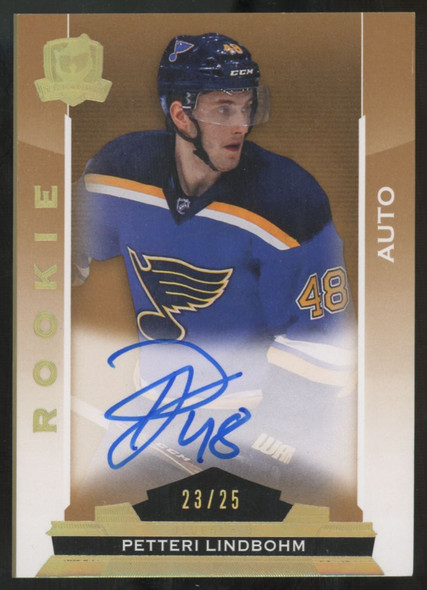 2014-15 Upper Deck The Cup Petteri Lindbohm RC Gold Auto /25 #135