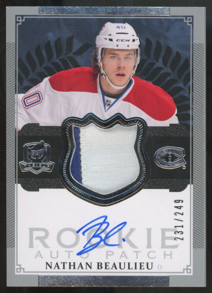 2013-14 Upper Deck The Cup Nathan Beaulieu RC Patch Auto RPA /249 #146