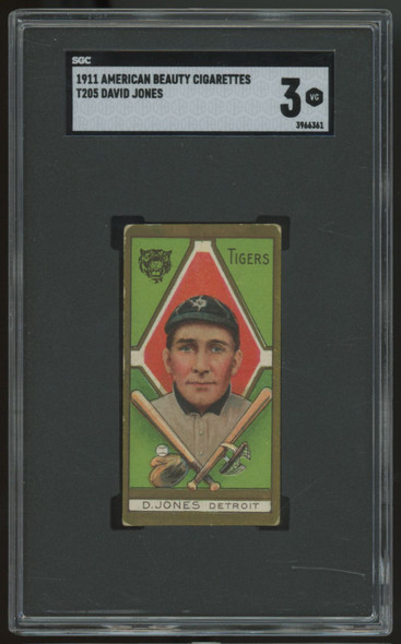 1911 T205 David Jones American Beauty Back SGC 3