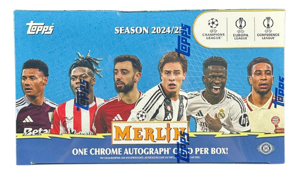 2024/25 Topps UEFA Club Competitions Merlin Chrome Soccer Hobby Box