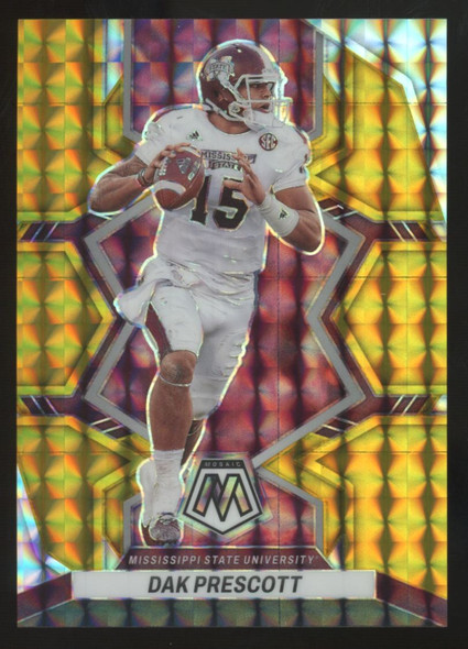 2023 Panini Mosaic Draft Picks Dak Prescott Gold /10 #52