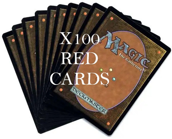 Magic The Gathering Bulk Lot of 100 Red Cards