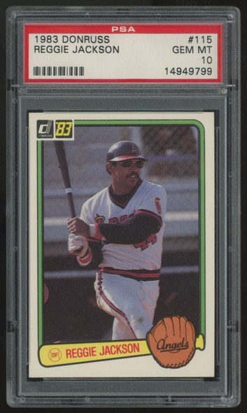 1983 Donruss Reggie Jackson #115 PSA 10
