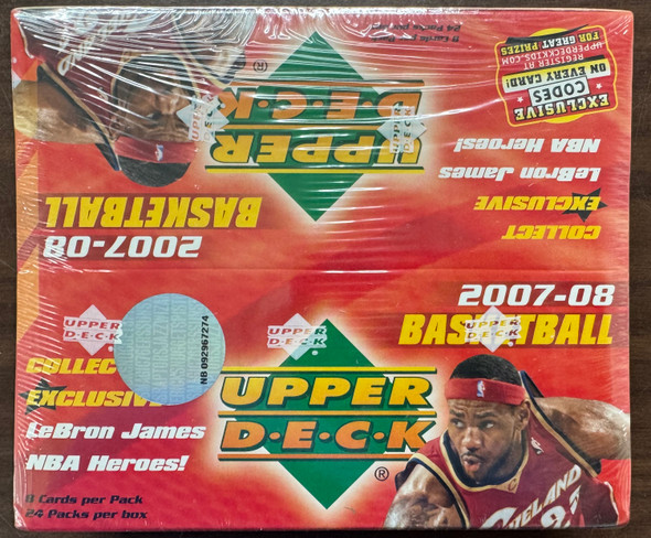 2007/08 Upper Deck Basketball 24 Pack Box Factory Sealed