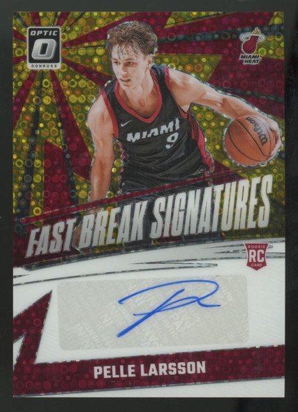 2024-25 Panini Donruss Optic Pelle Larsson RC Gold Fast Break Auto /10 #FBS-PLL