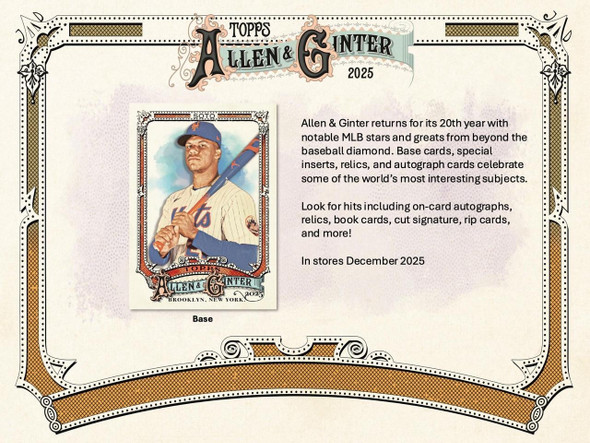 2025 Topps Allen & Ginter Blaster Box Case (40)