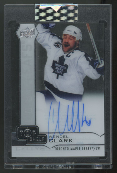 2022-23 Upper Deck Clear Cut Wendel Clark Top Shelf Celly Auto #TS-WC