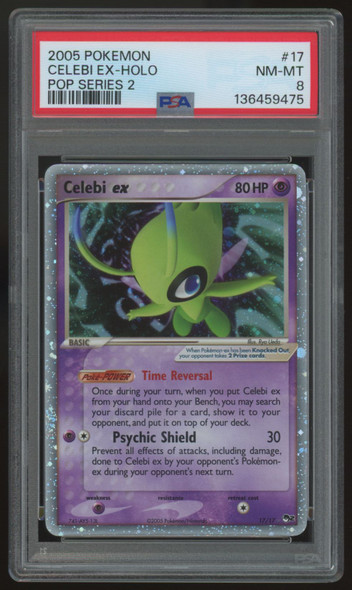2005 Pokemon Celebi ex Pop Series 2 Holo #17 PSA 8