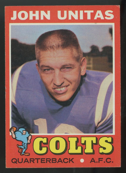 1971 Topps John Unitas #1 VG/EX-EX