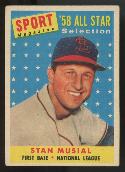 1958 Topps Stan Musial All Star #476 EX "E"