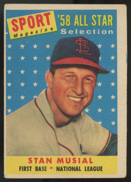 1958 Topps Stan Musial All Star #476 VG "F"