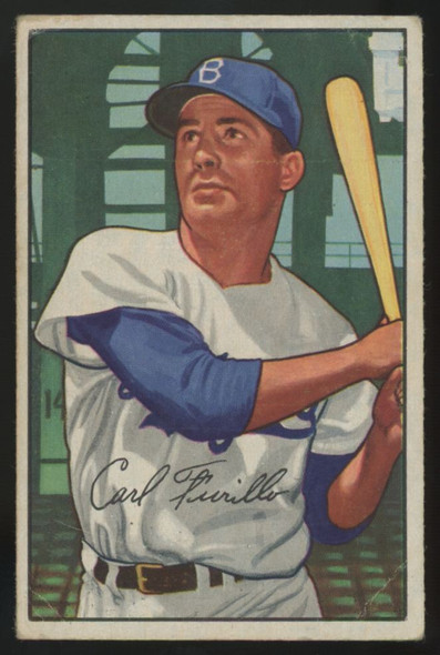 1952 Bowman Carl Furillo #24 Good (Writing On Back)