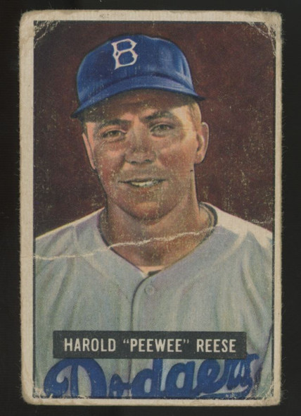 1951 Bowman Harold "Peewee" Reese #80 Poor "B"