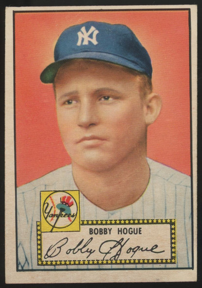 1952 Topps Bobby Hogue RC #9 VG/EX "A"