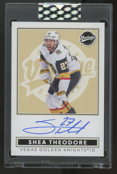2024/25 Upper Deck Clear Cut Shea Theodore Vintage Auto #VA-ST
