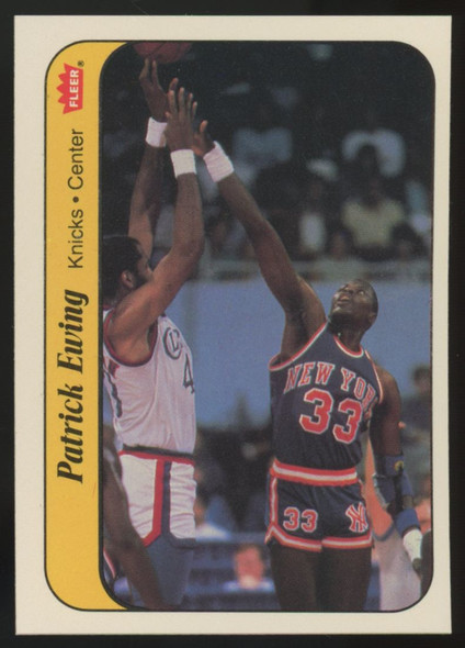 1986-87 Fleer Sticker Patrick Ewing #6 NM-MT
