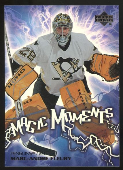 2003-04 Upper Deck Marc-Andre Fleury RC Magic Moments #MM-9 "A"