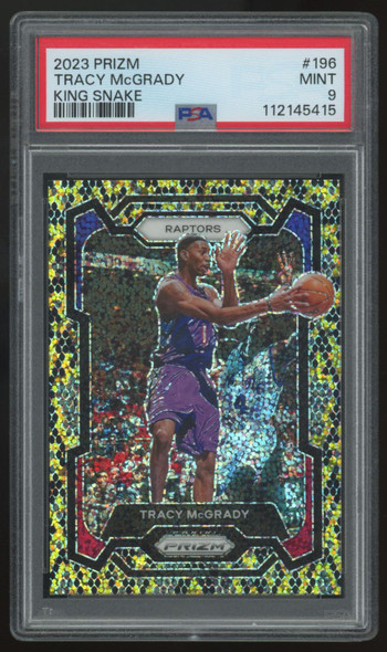 2023-24 Panini Prizm Tracy McGrady King Snake SSP #196 PSA 9