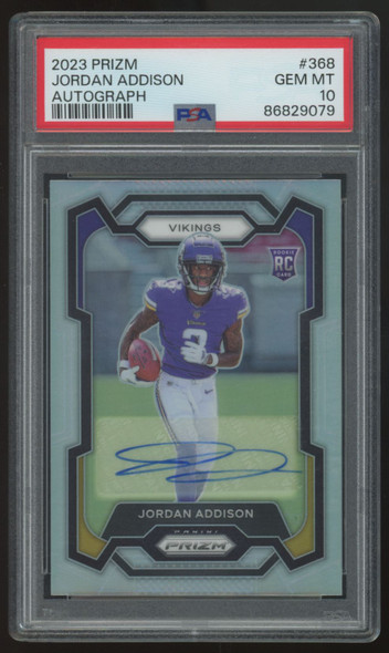 2023 Panini Prizm Jordan Addison RC Auto #368 PSA 10