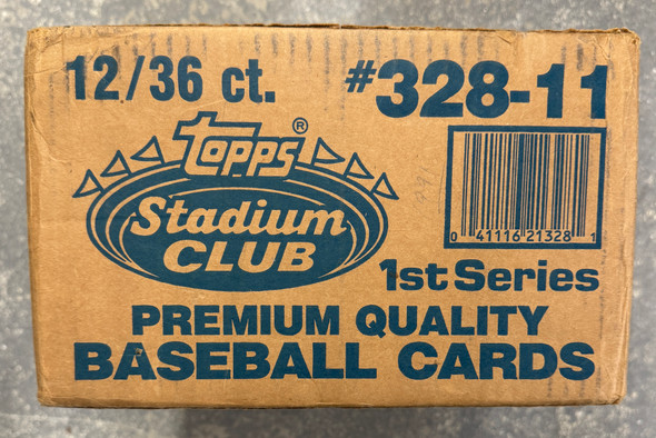 1991 Topps Stadium Club Baseball 1st Series Wax Case Factory Sealed (12)