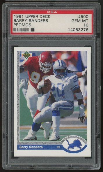 1991 Upper Deck Barry Sanders Promo #500 PSA 10